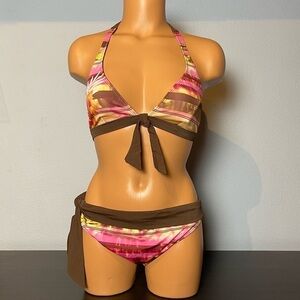 Nwt Surfside 2-piece Bikini Halter Top & Hipster Pant (SW27)